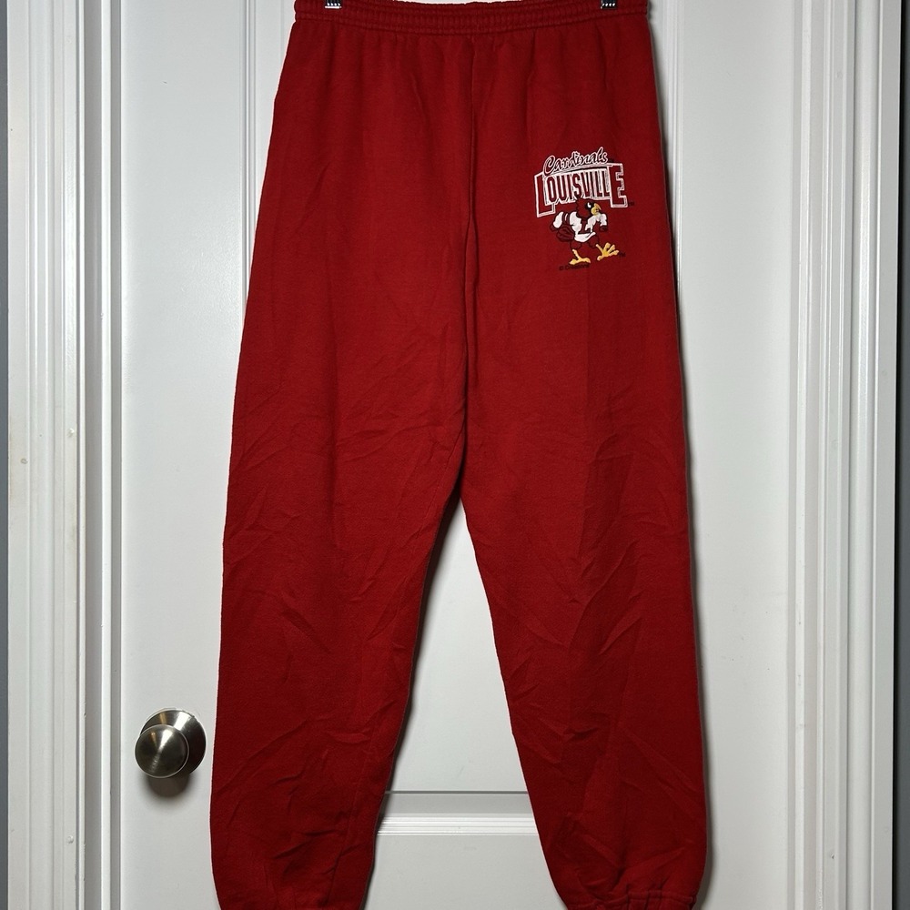 Jerzees Vintage 90s Made in USA Louisville Cardinals Mascot Graphic Sweatpants